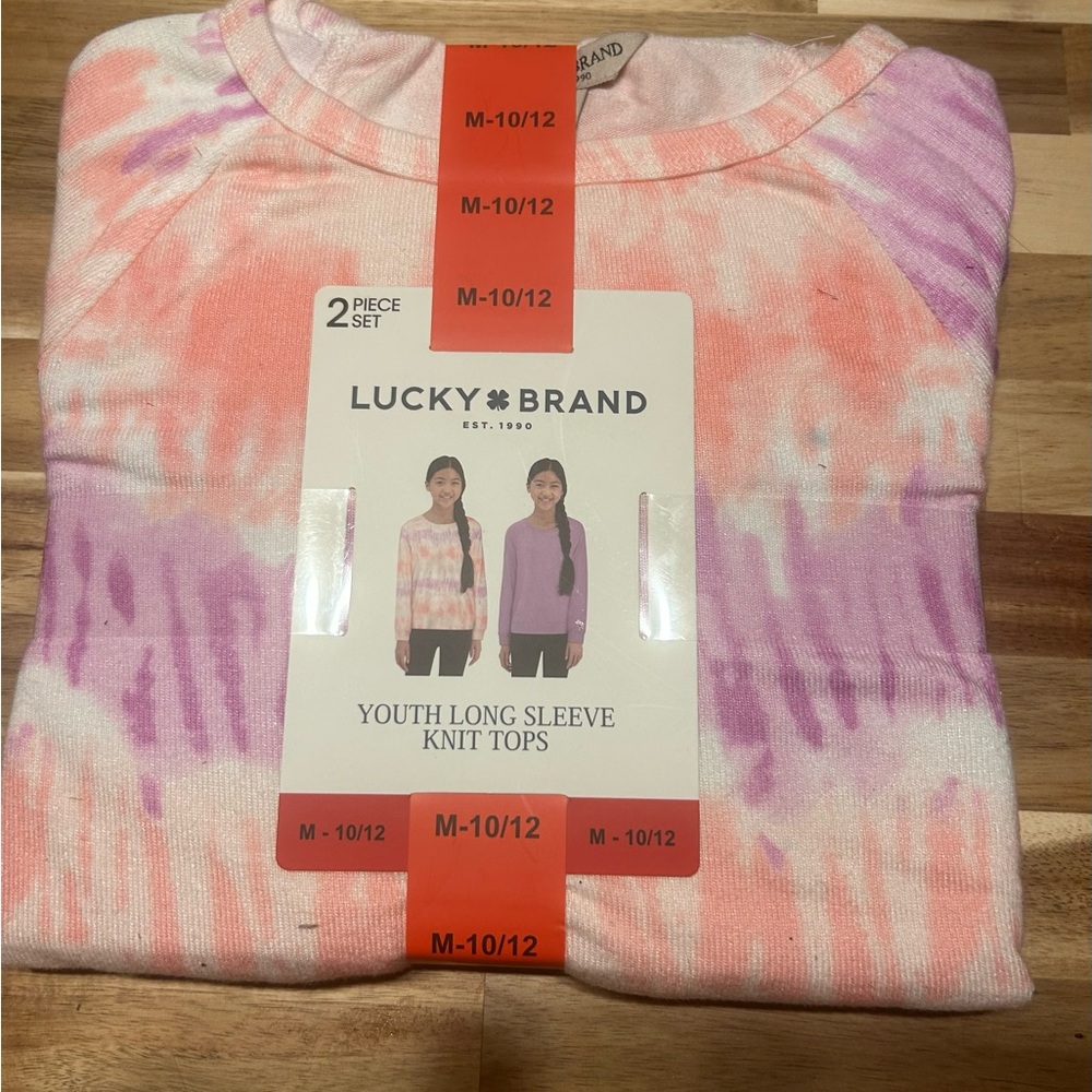 Lucky Brand Purple Long Sleeve Knit Tops SZ M 10-12 NWT
2 in package